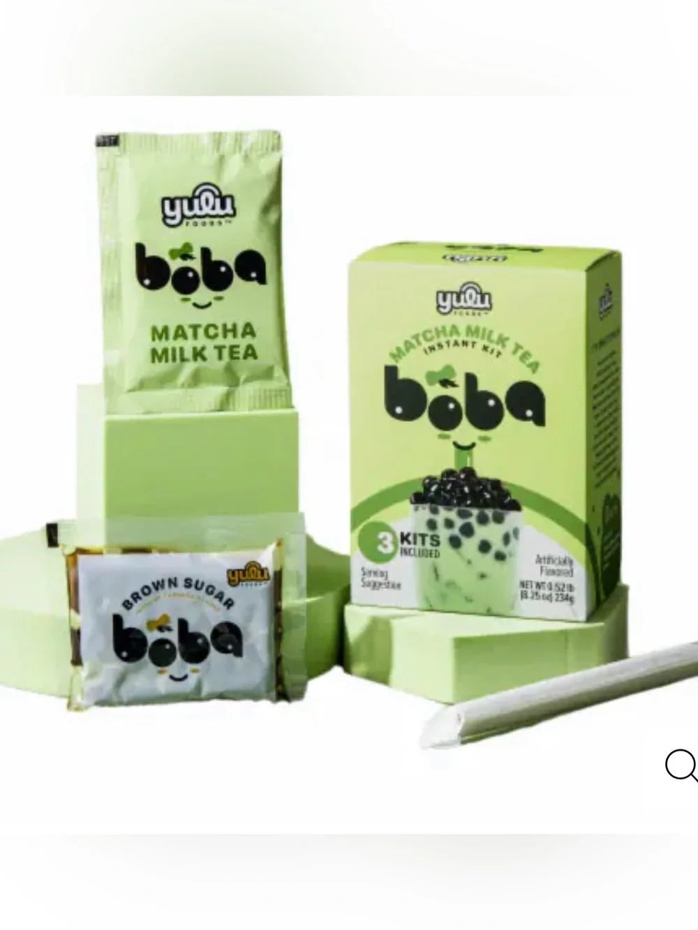 Yulu Foods | Matcha Milk Tea Instant Kit BOBA TEA Matcha Trending 3 KIT Box NWT